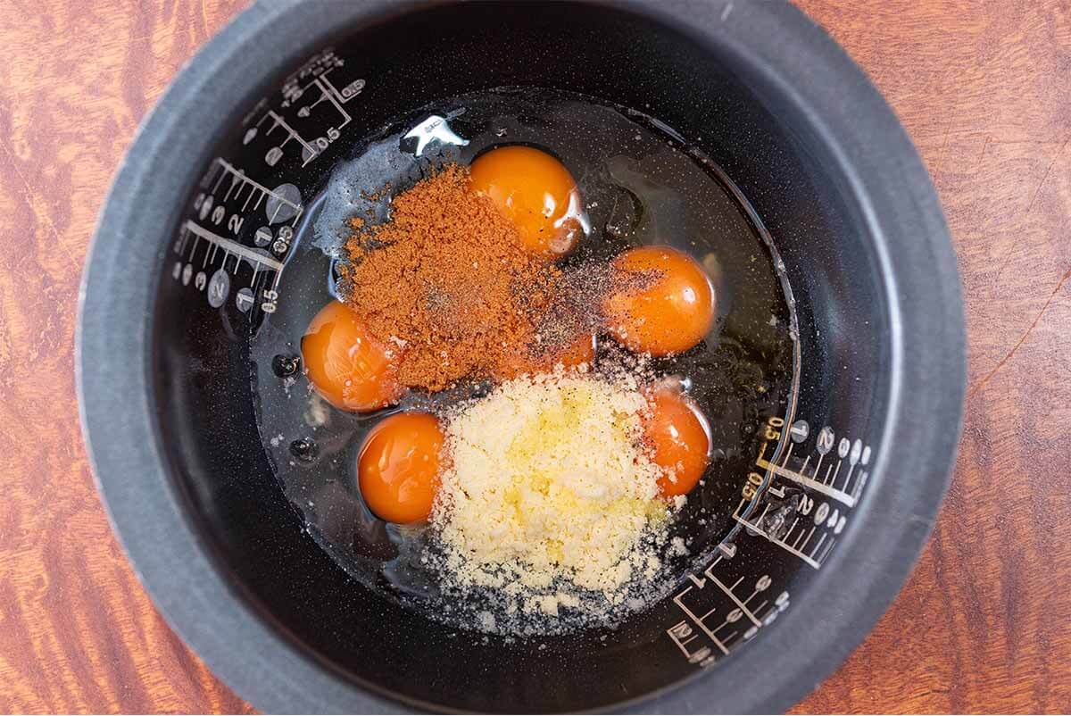 炊飯器でスパニッシュオムレツ