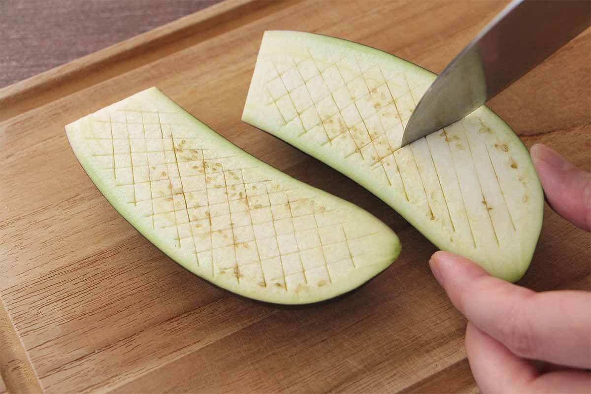 なすのデミ風ステーキ