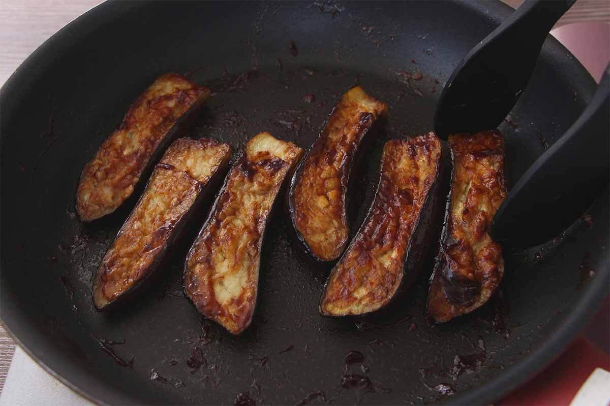 なすのデミ風ステーキ