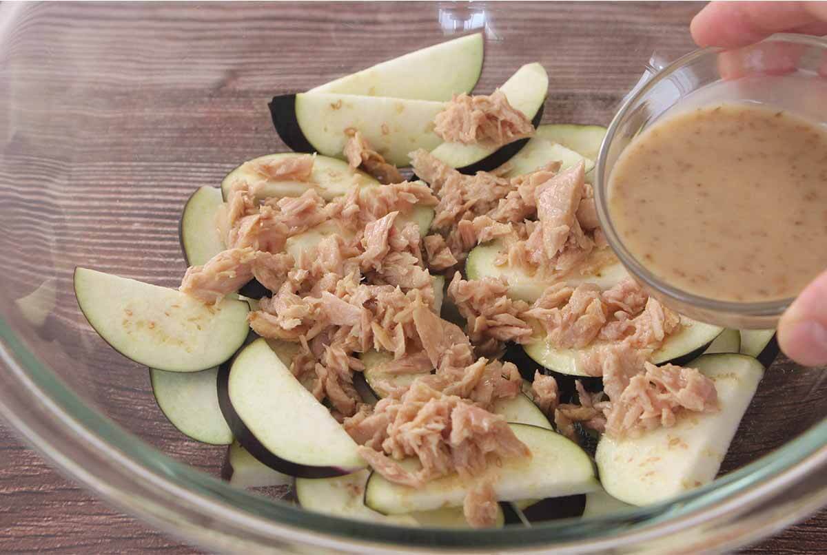 なすのツナごまサラダ