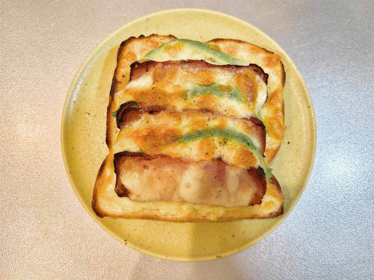 木村拓哉の「焼豚とアボカドのピザトースト」