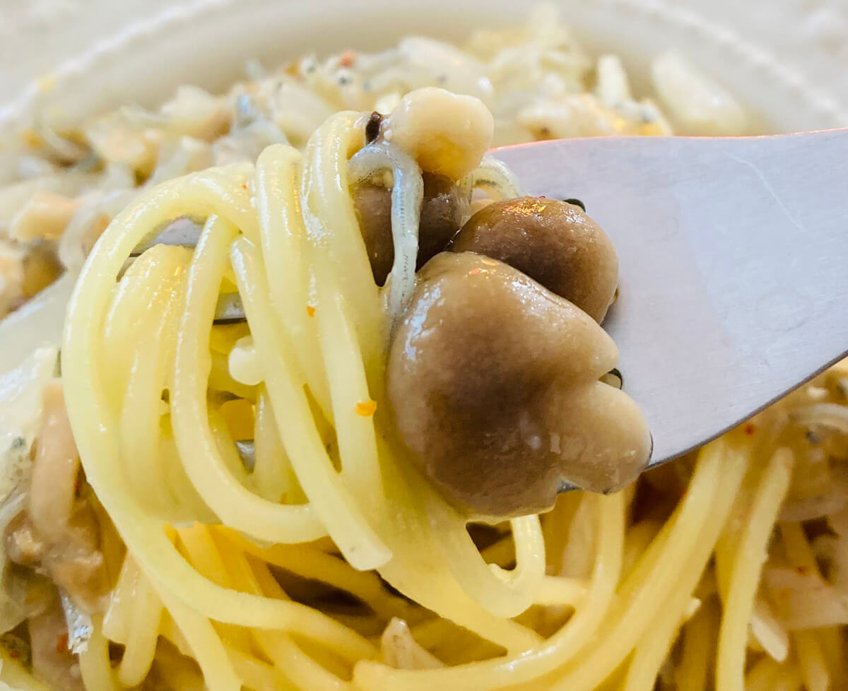 「きのことちりめんじゃこのこく旨ペペロンチーノ」