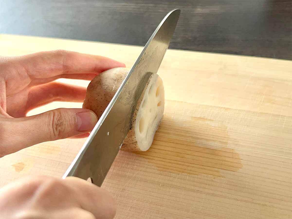 れんこんを切る時のコツ