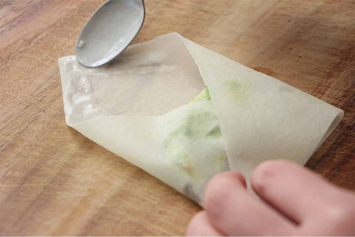 栗原はるみさん「えびとアボカドの春巻」