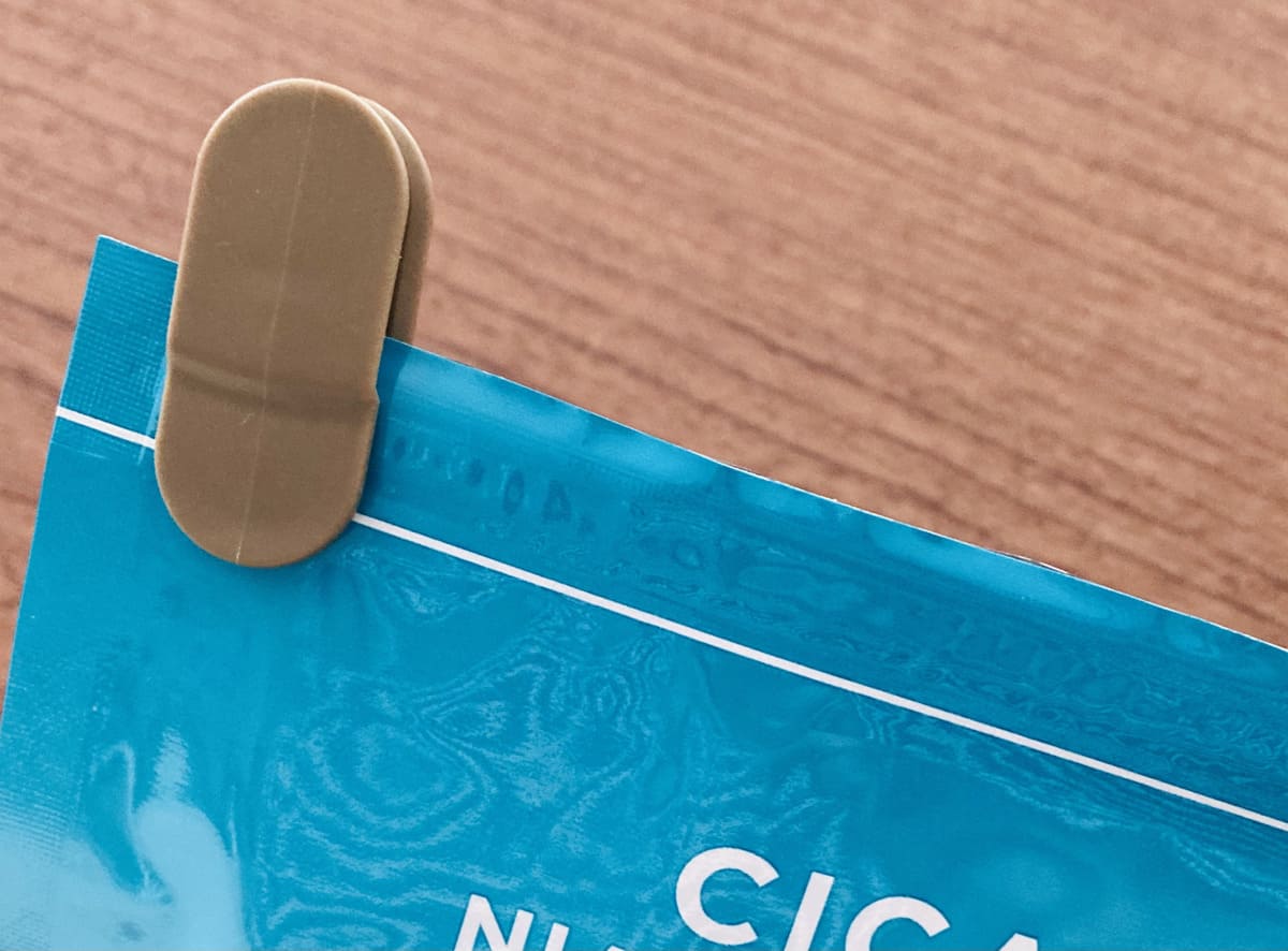 「フェイスマスク用トング チャック袋スライダー付き」