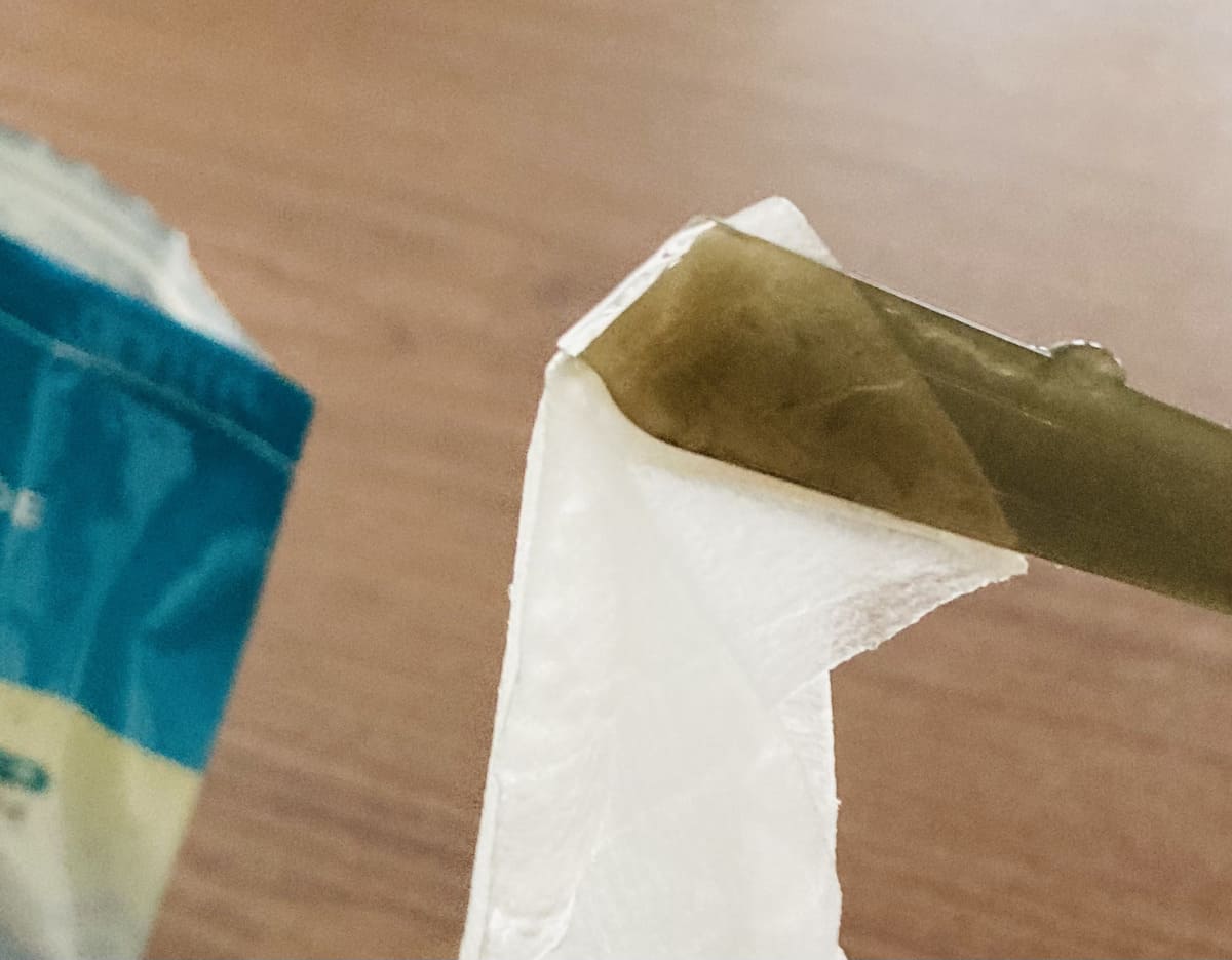 「フェイスマスク用トング チャック袋スライダー付き」