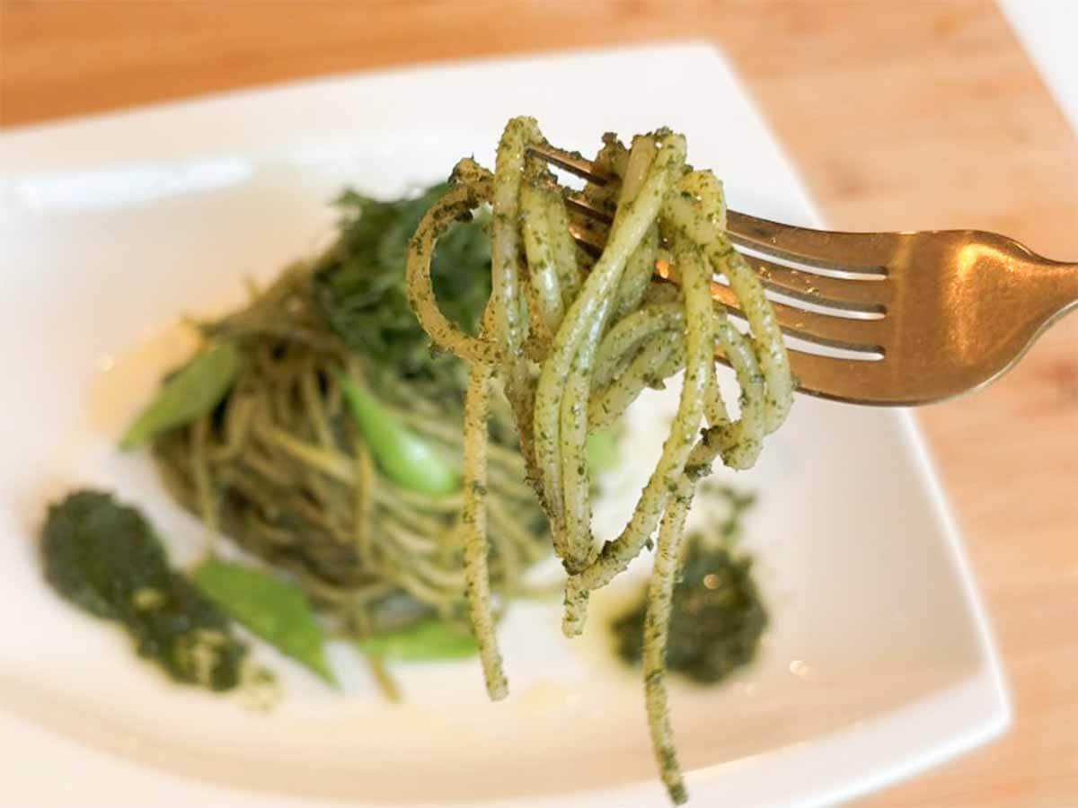 平野レミさん「しそ・ベーゼでうれしそパスタ」