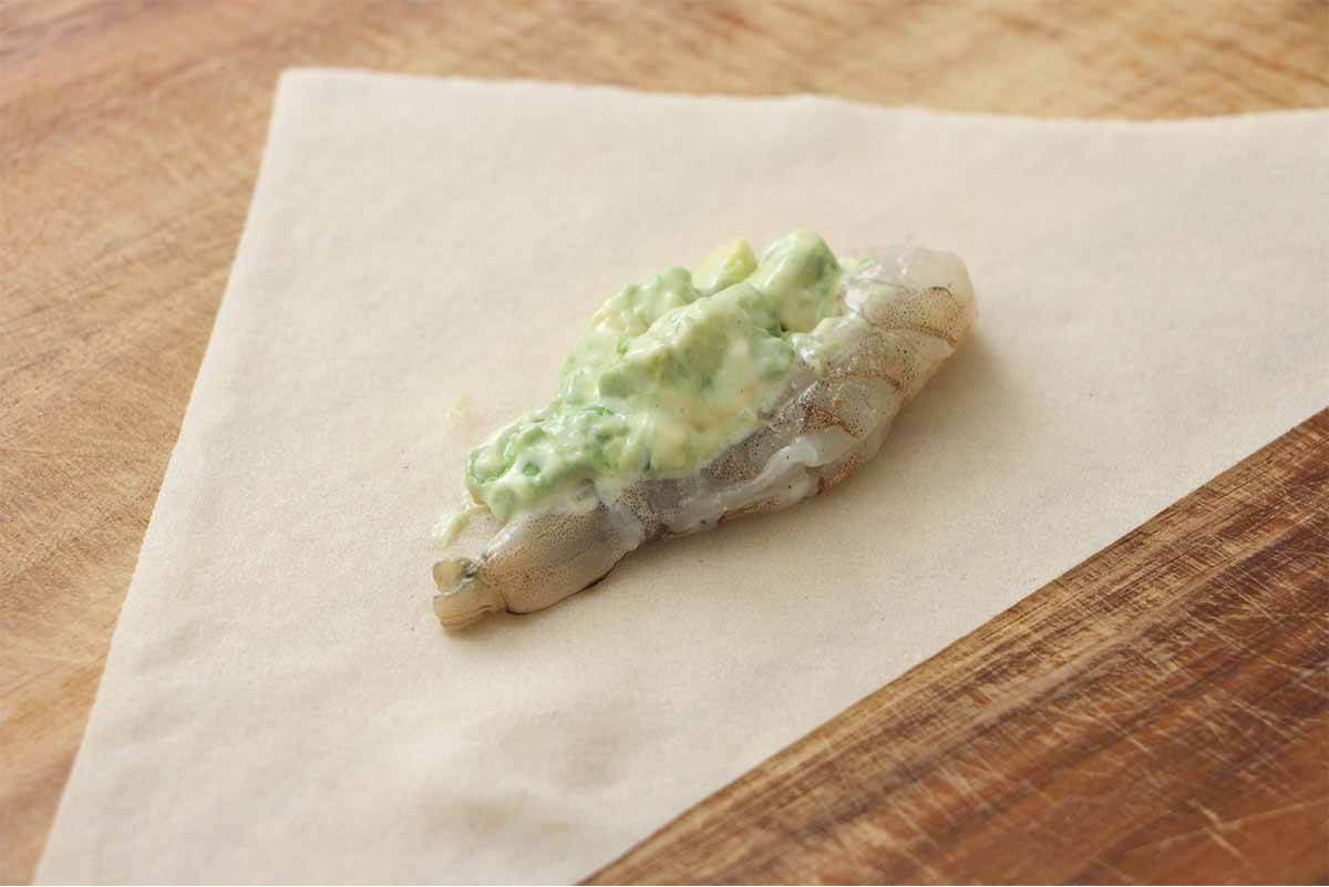 栗原はるみさん「えびとアボカドの春巻」