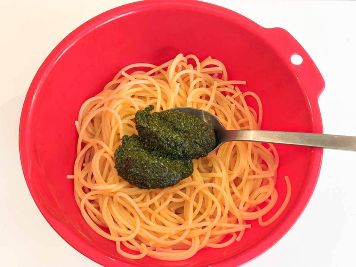 平野レミさん「しそ・ベーゼでうれしそパスタ」