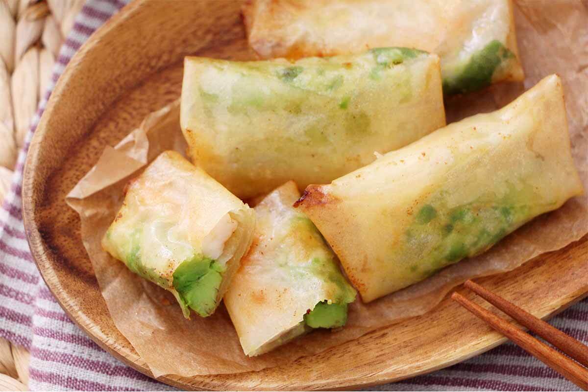 栗原はるみさん「えびとアボカドの春巻」