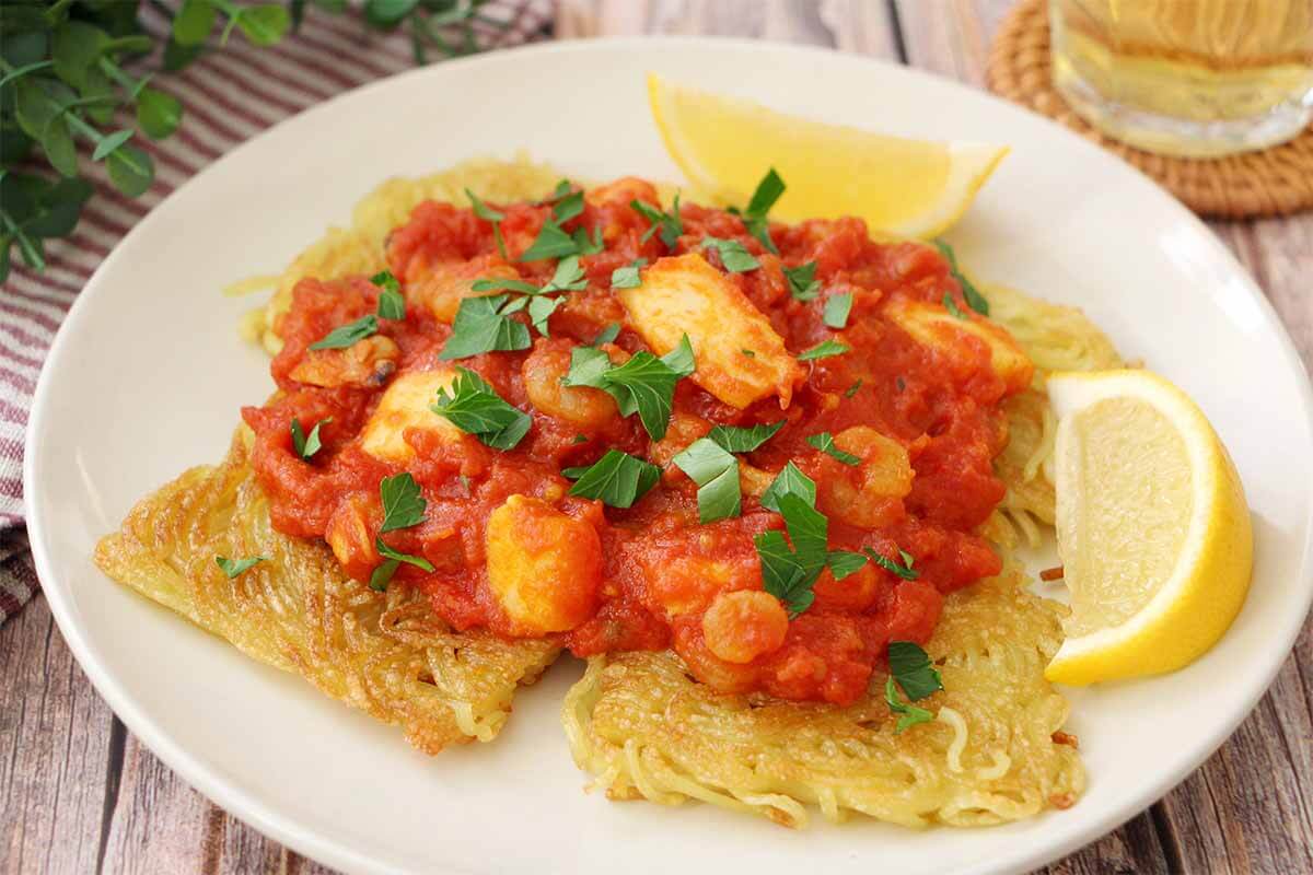 タサン志麻さん「海鮮トマト焼きそば」