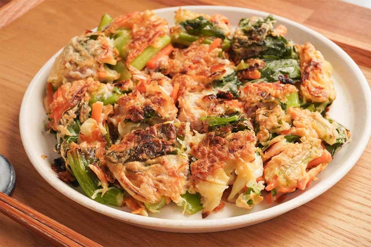 平野レミさん「残りやさいのさくさくチヂミ」