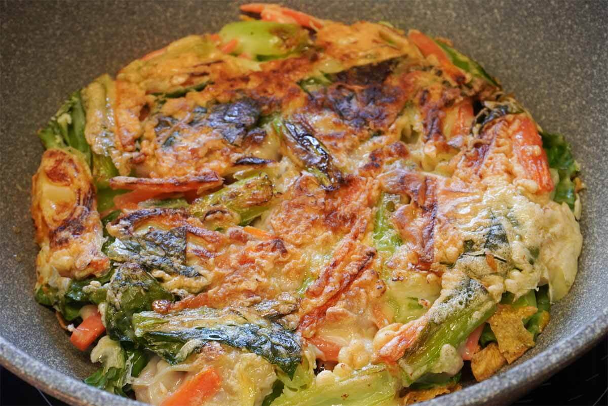 平野レミさん「残りやさいのさくさくチヂミ」