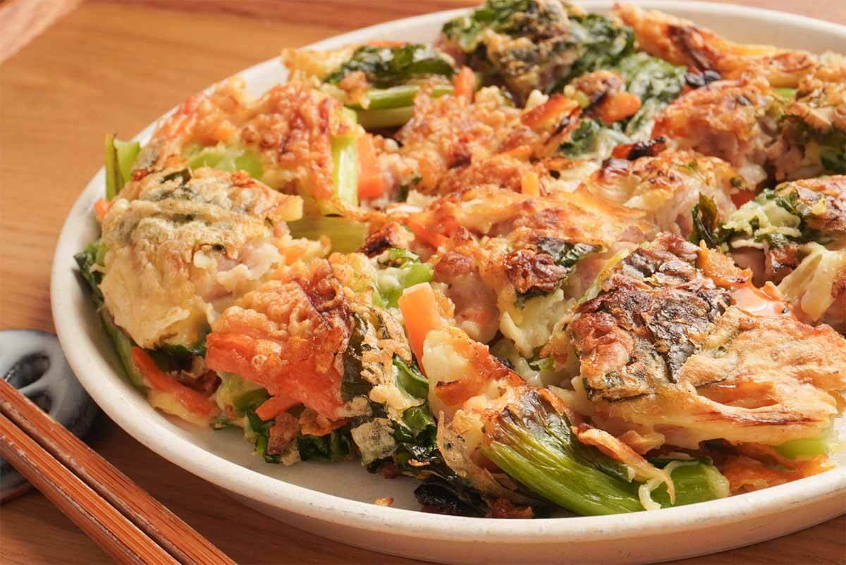 平野レミさん「残りやさいのさくさくチヂミ」