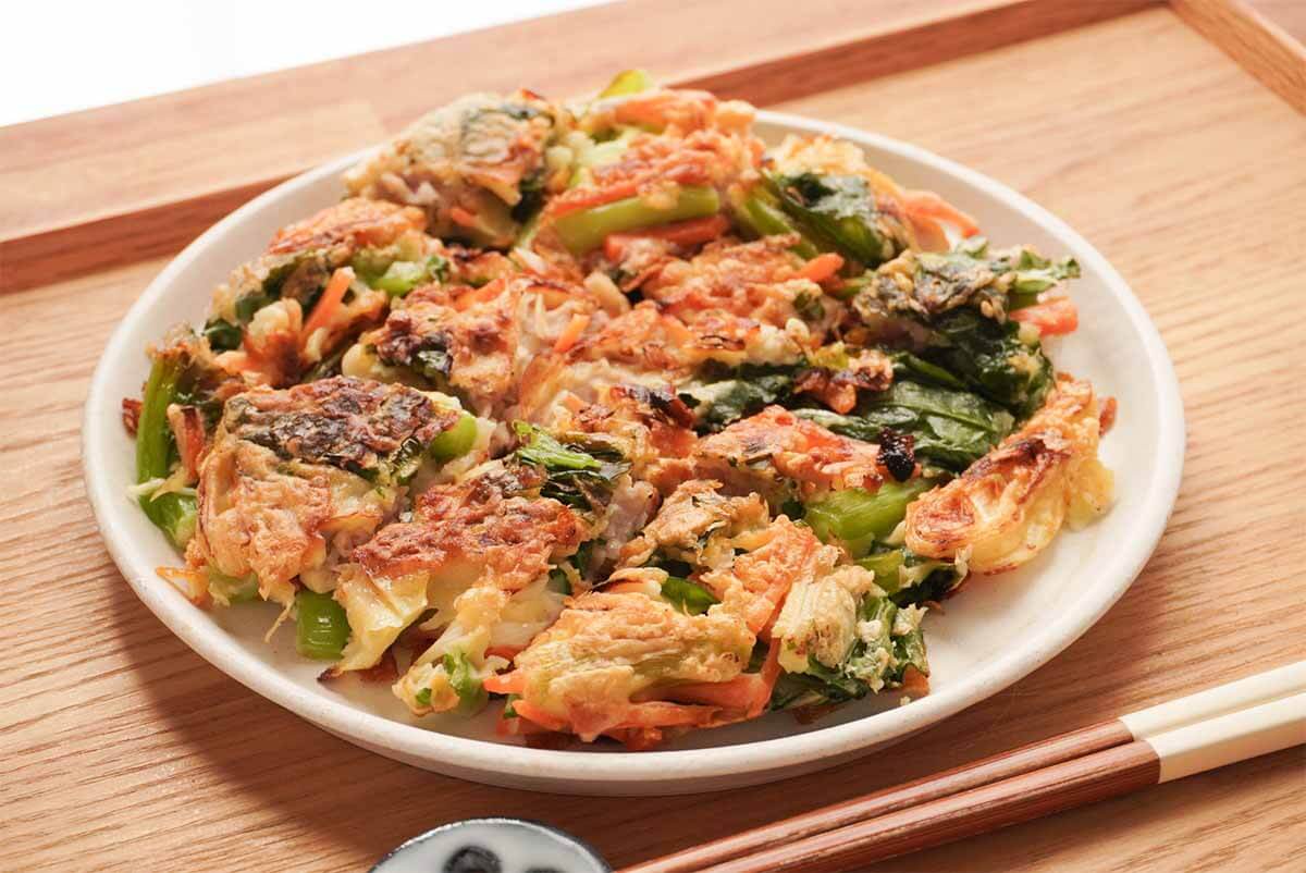 平野レミさん「残りやさいのさくさくチヂミ」