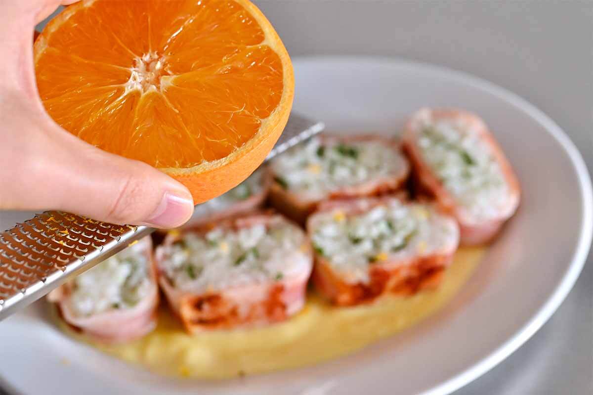 タサン志麻さん「ベーコン巻きのオレンジソース」