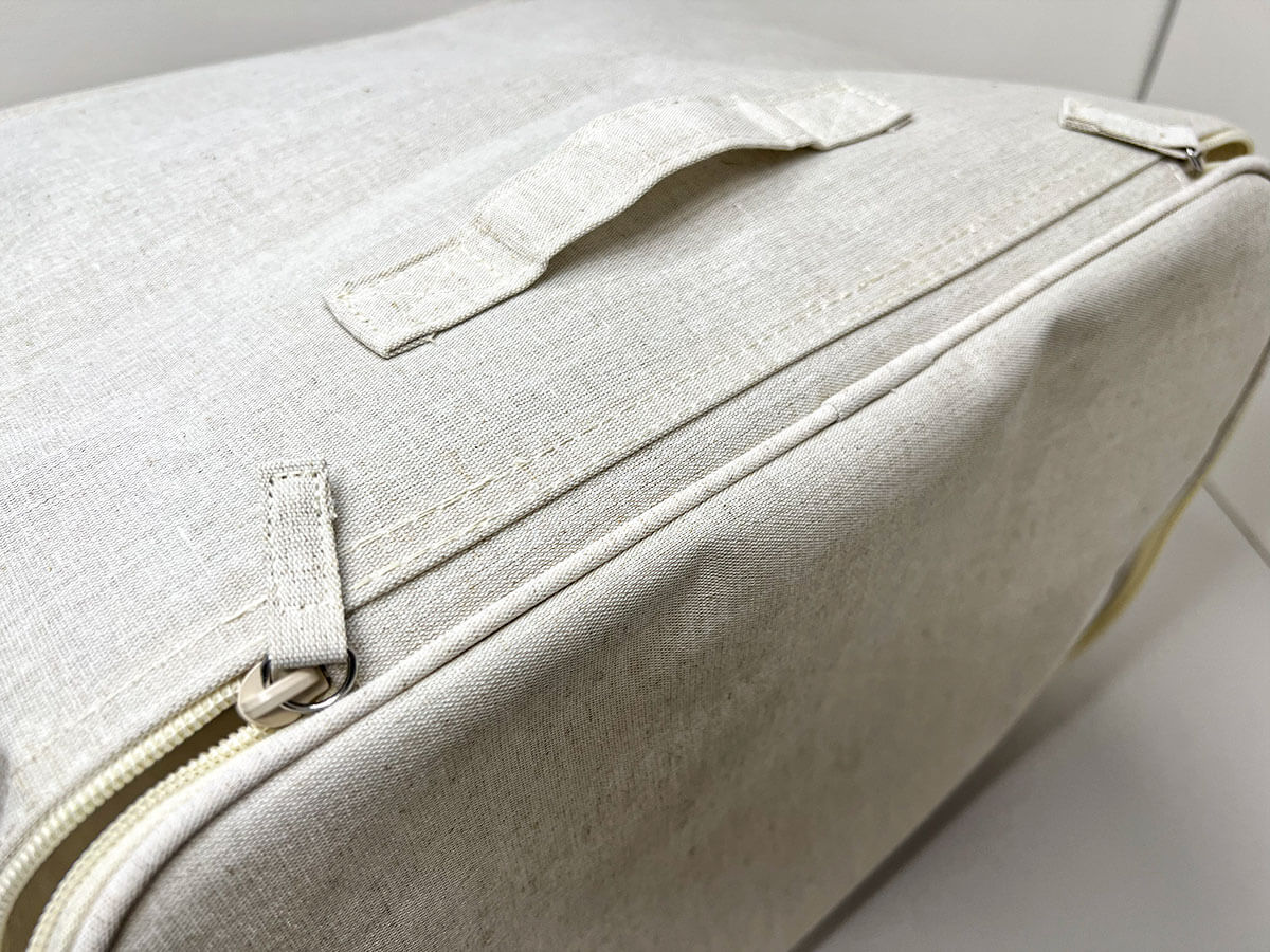 無印良品「ポリエステル麻 ソフトボックス 長方形 中 フタ式」