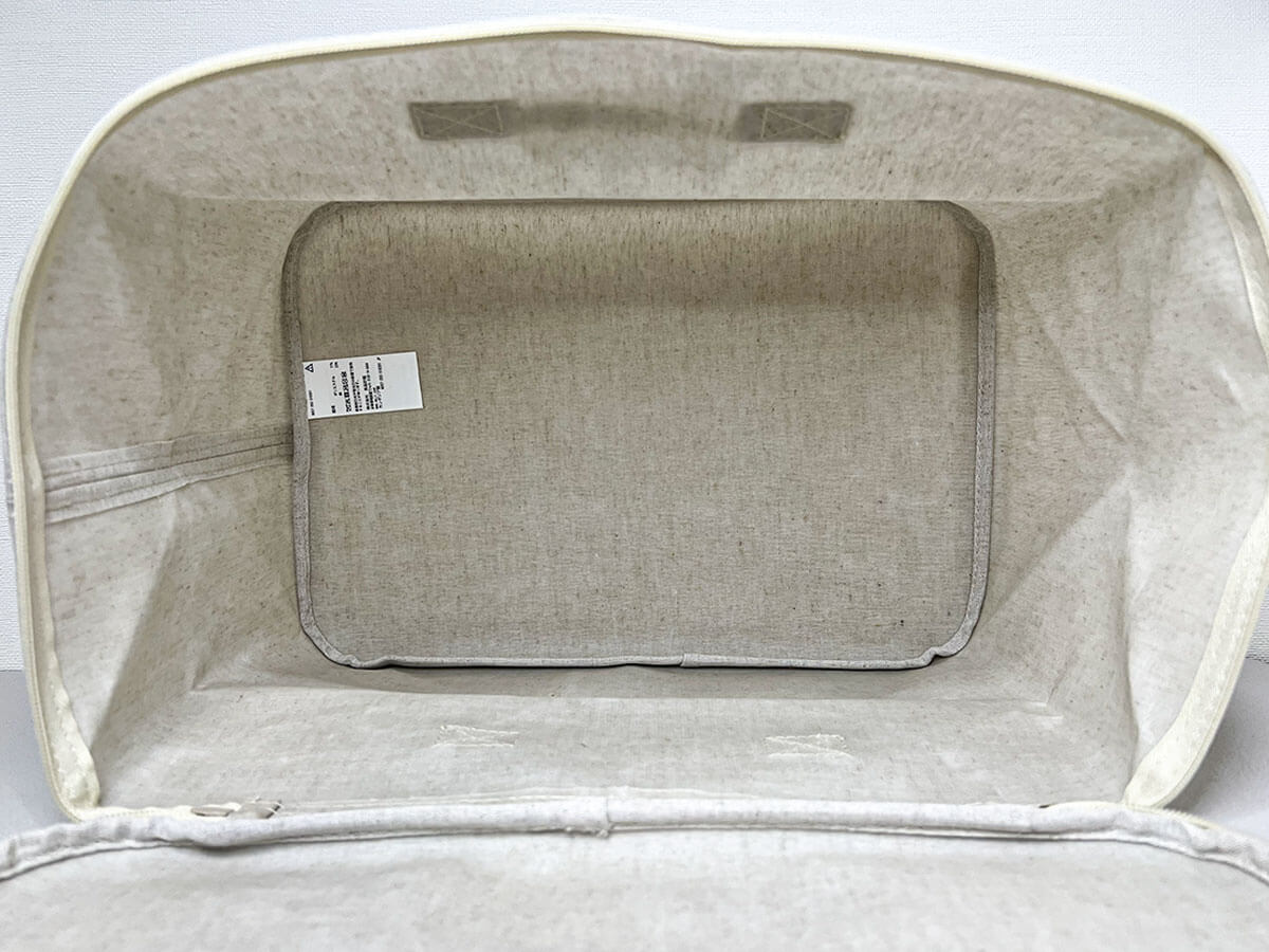 無印良品「ポリエステル麻 ソフトボックス 長方形 中 フタ式」