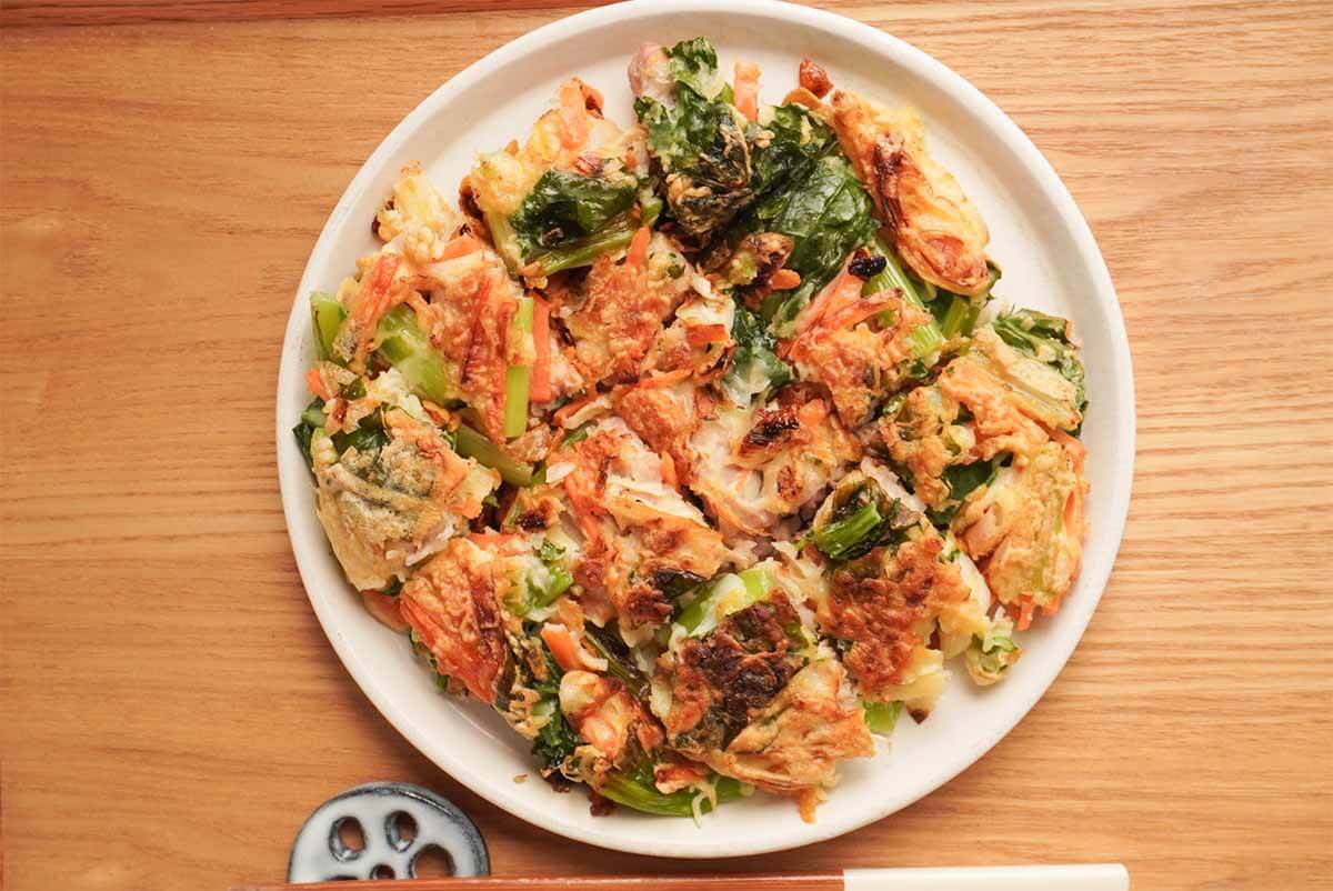 平野レミさん「残りやさいのさくさくチヂミ」