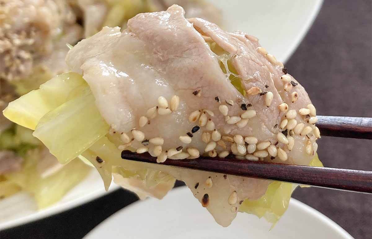 山本ゆりさん「レンジで！だし豚キャベツマウンテン」