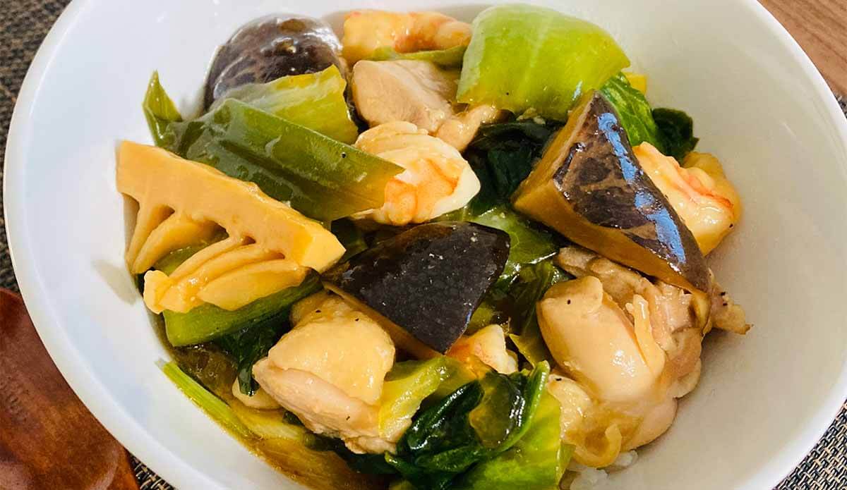 栗原はるみさん「干ししいたけと鶏肉の煮込み」