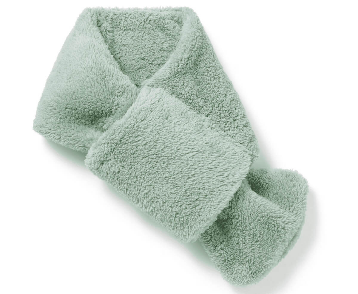 無印良品再生ポリエステル　ボア　ポケッタブル　マフラー