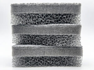 無印良品ウレタンフォーム三層スポンジ/グレー 3個入