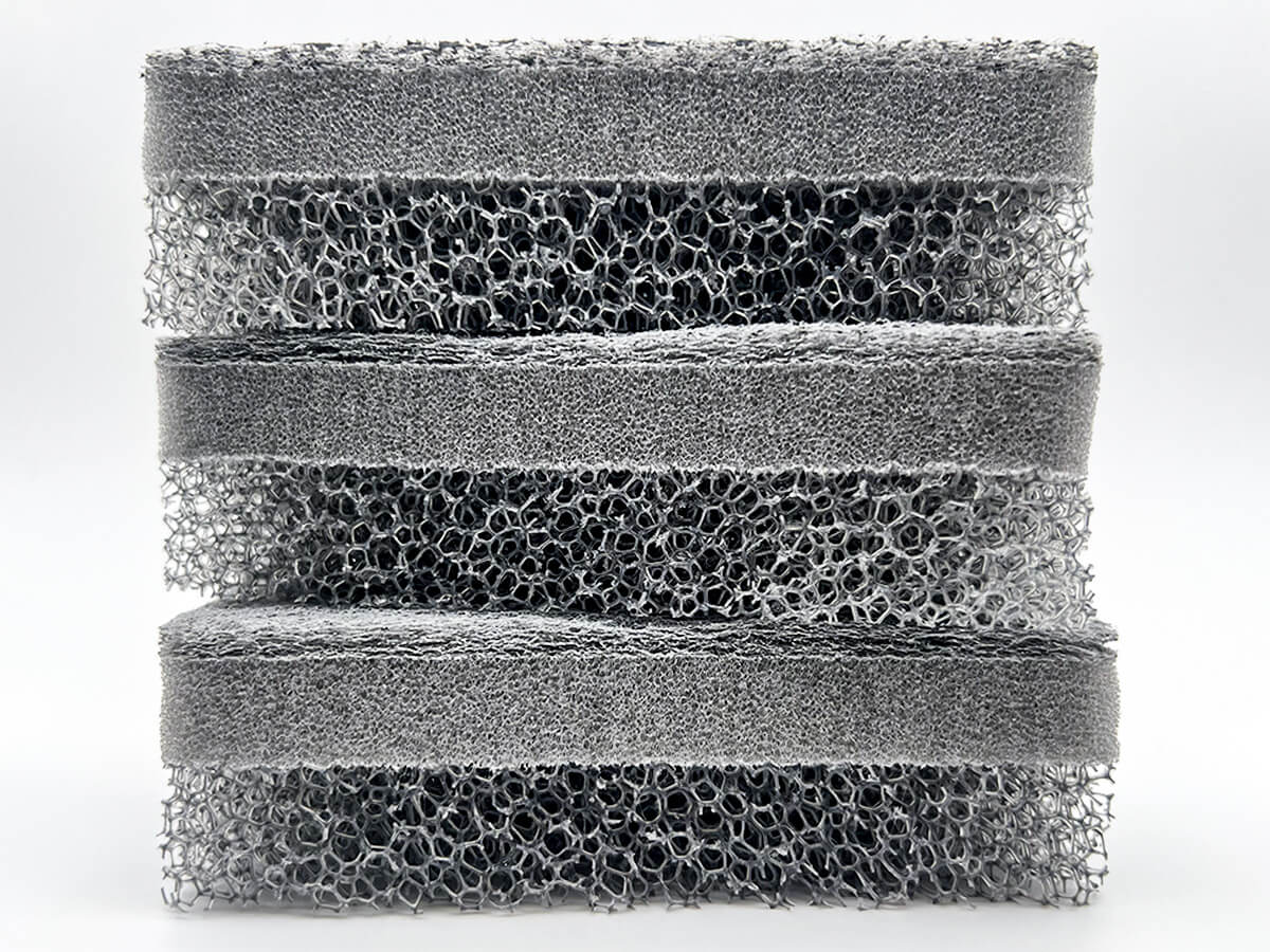 無印良品ウレタンフォーム三層スポンジ/グレー 3個入