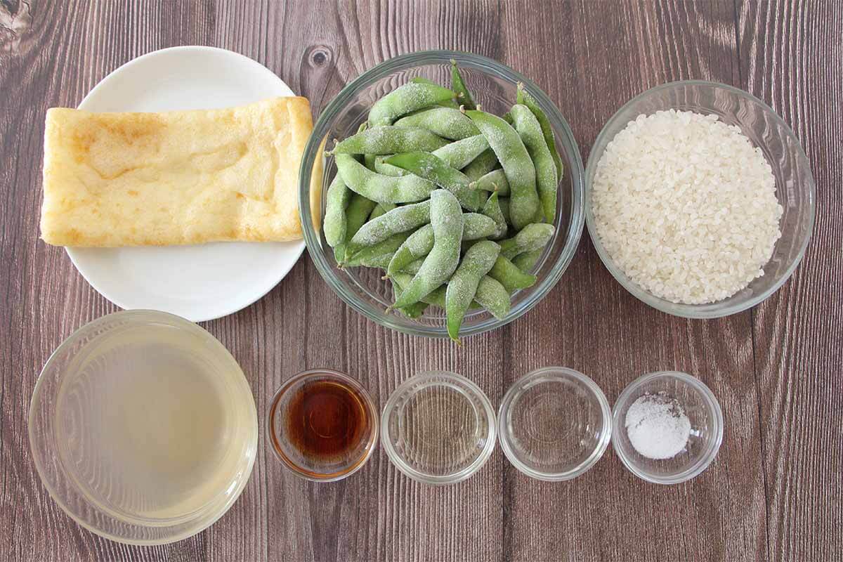 栗原はるみさん「枝豆と油揚げの炊き込みご飯」