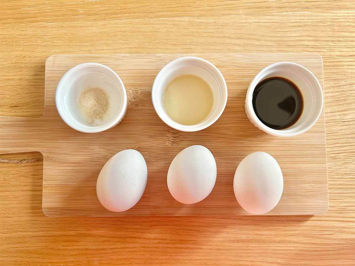 栗原はるみさん「酢じょうゆ卵」