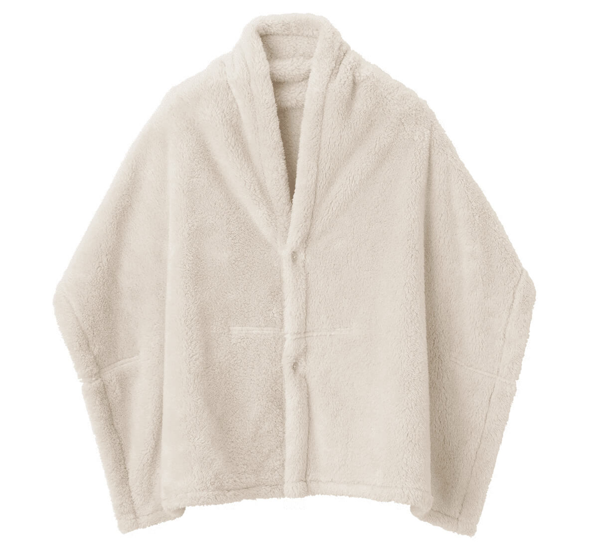 無印良品再生ポリエステルあったかボア ケープ