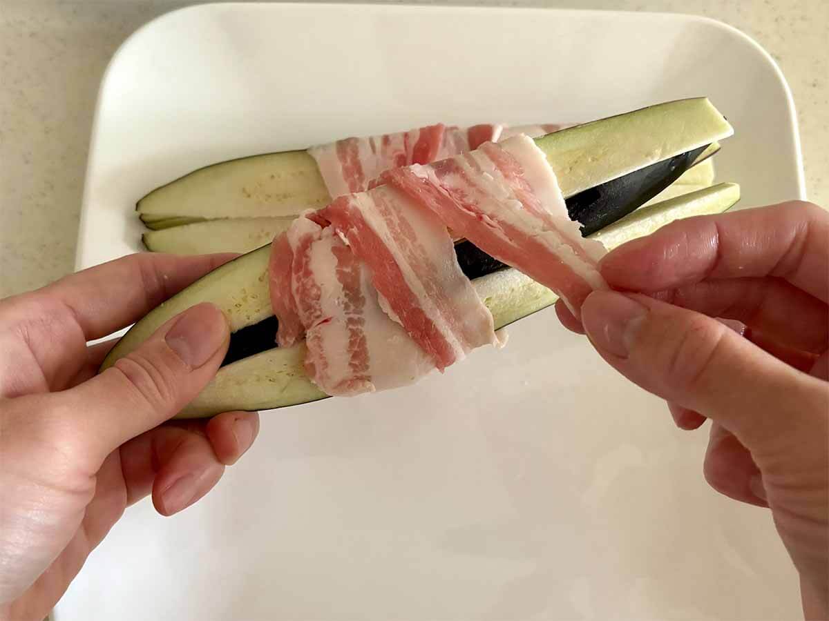 タサン志麻さん「なすと豚バラのレンジ蒸し」