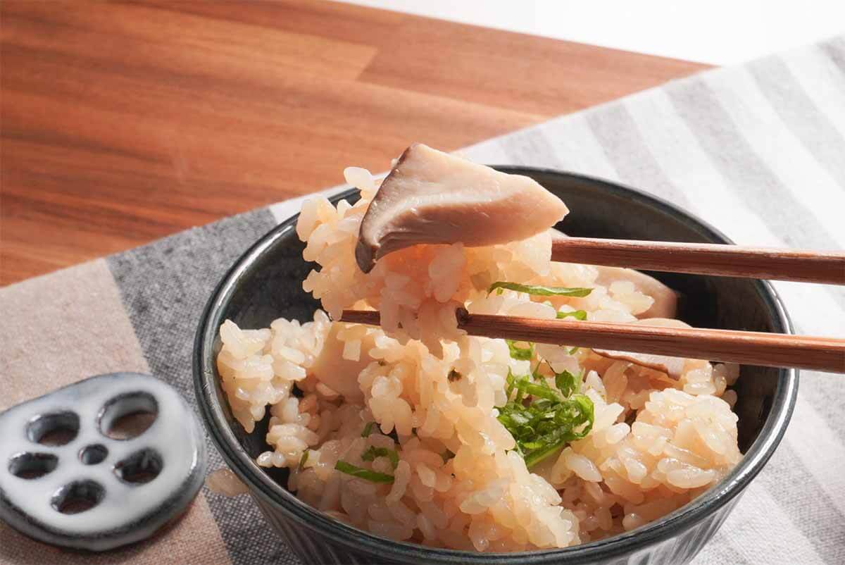 松茸の味お吸い物「簡単炊き込みご飯」