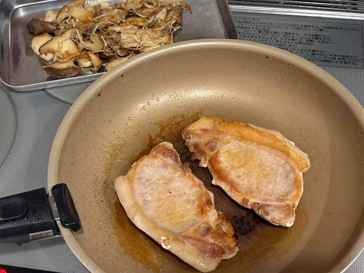 タサン志麻さん「きのこと豚肉のソテー」