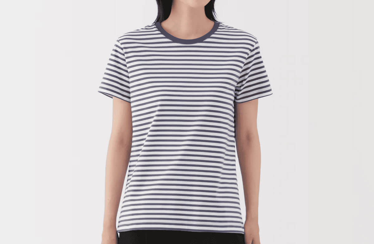 無印良品婦人 天竺編みクルーネック半袖Tシャツ