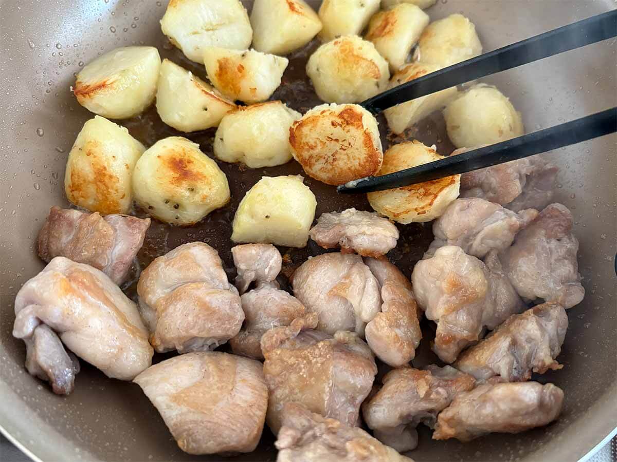 タサン志麻さん「カリカリじゃがいもと鶏のソテー」