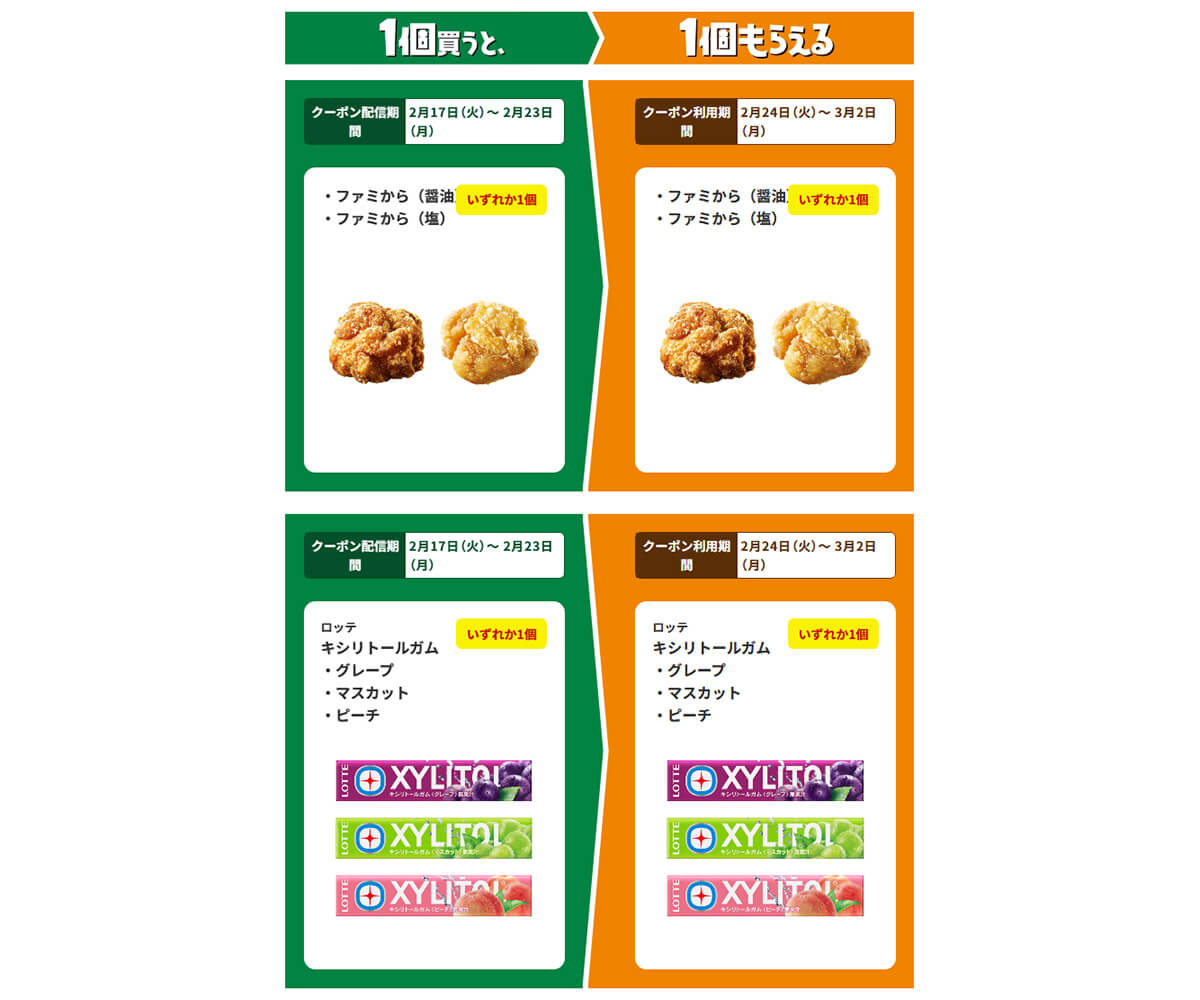 ファミペイ払いで「ファミから」1個もらえてお得！