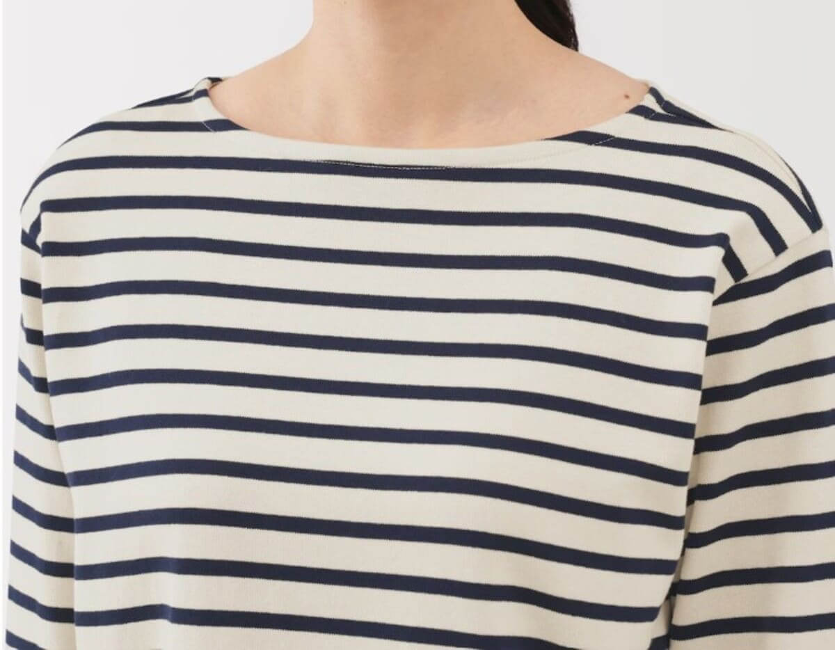 無印良品　婦人　太番手ボートネック長袖Ｔシャツ