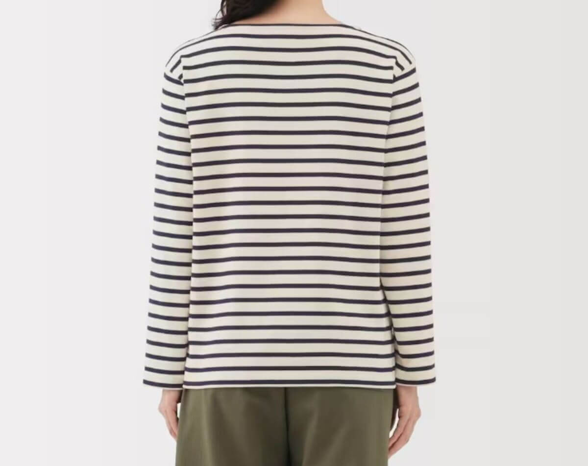 無印良品　婦人　太番手ボートネック長袖Ｔシャツ