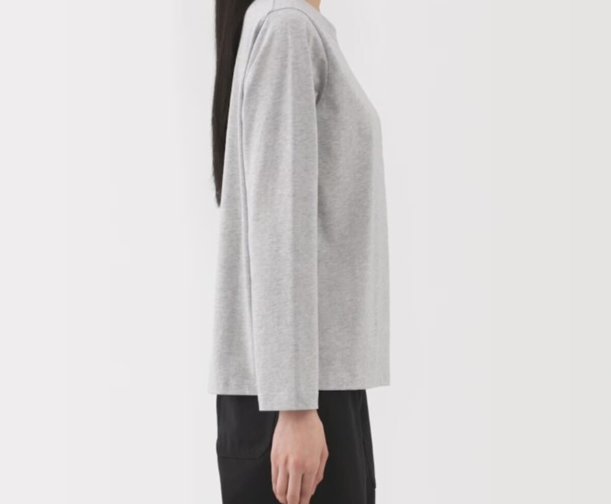 無印良品　婦人　天竺編みクルーネック長袖Ｔシャツ