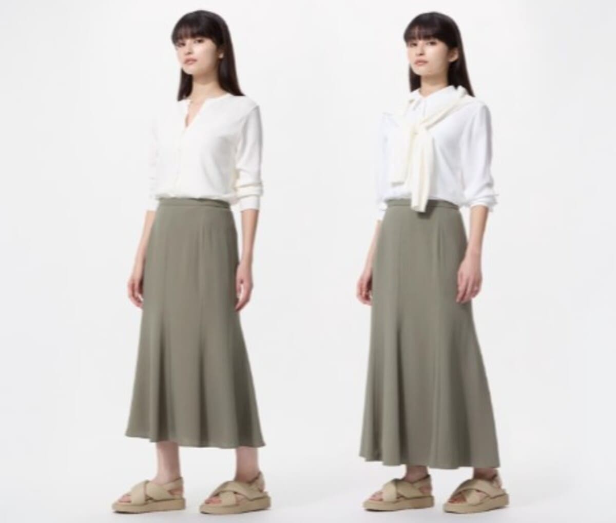 ユニクロ　マーメイドマキシスカート