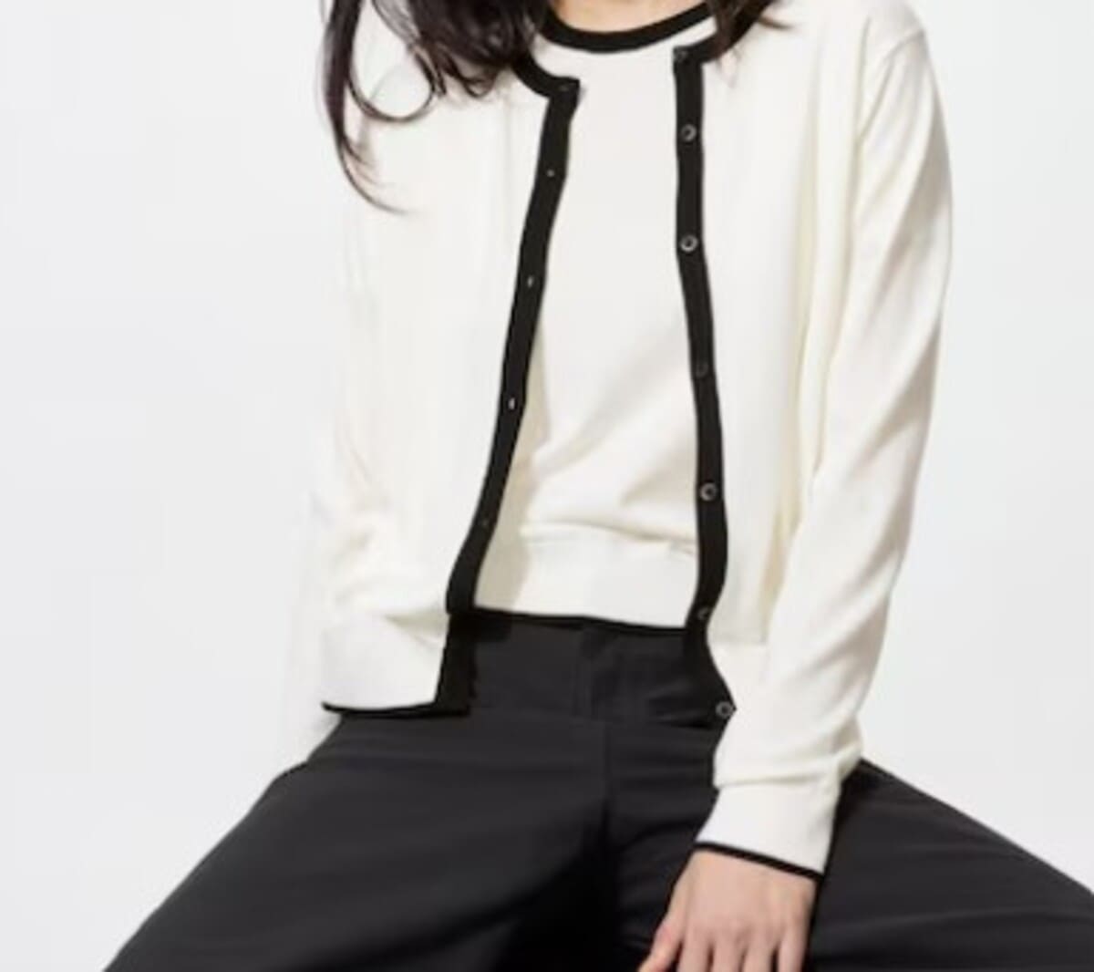 ユニクロ UVカットクルーネックカーディガン