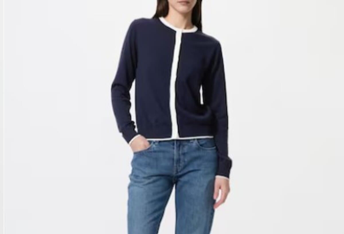 ユニクロ UVカットクルーネックカーディガン