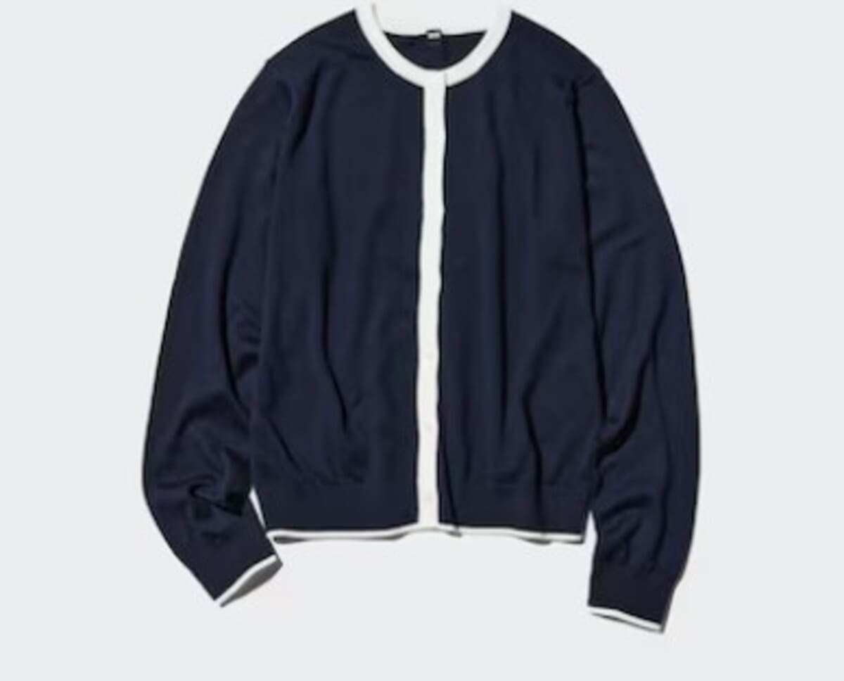 ユニクロ UVカットクルーネックカーディガン