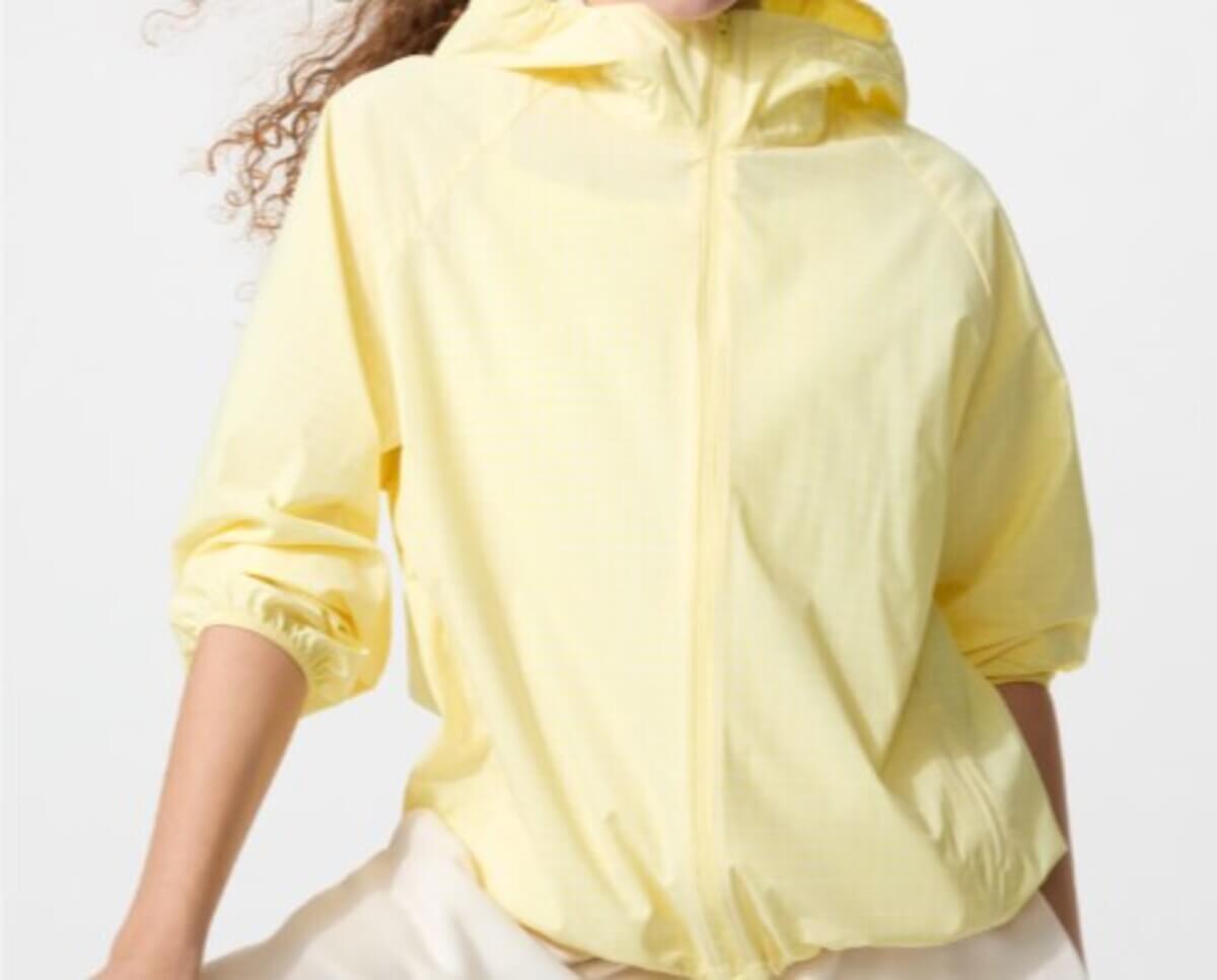 ユニクロ　ポケッタブルUVカットパーカ/NANODESIGN/チェック