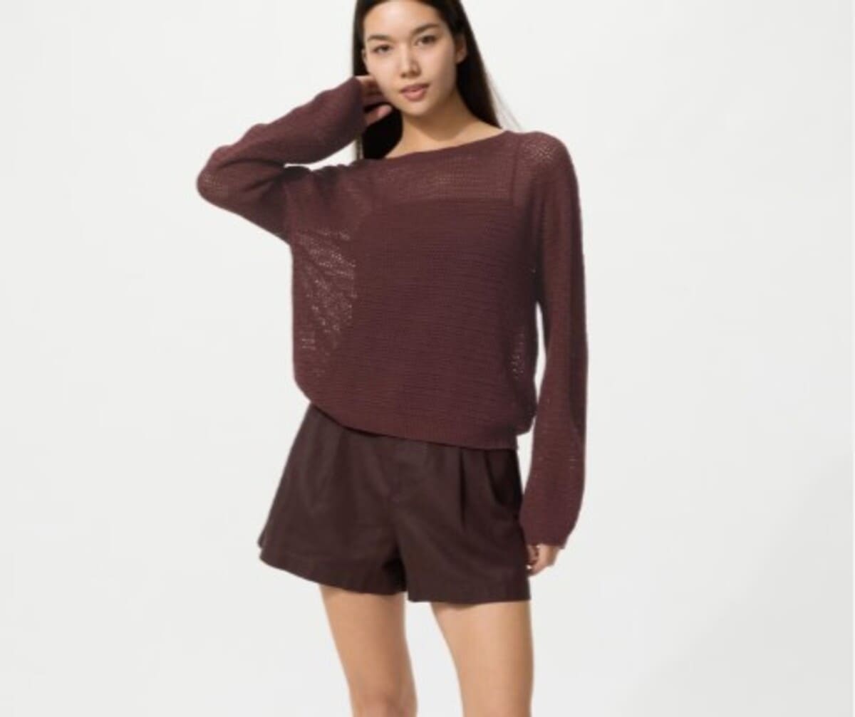 ユニクロ　3Dメッシュクルーネックセーター