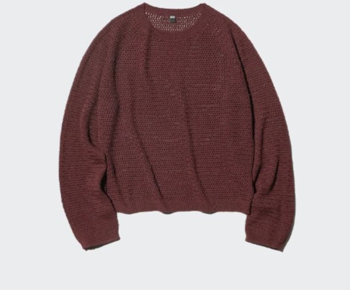 ユニクロ　3Dメッシュクルーネックセーター