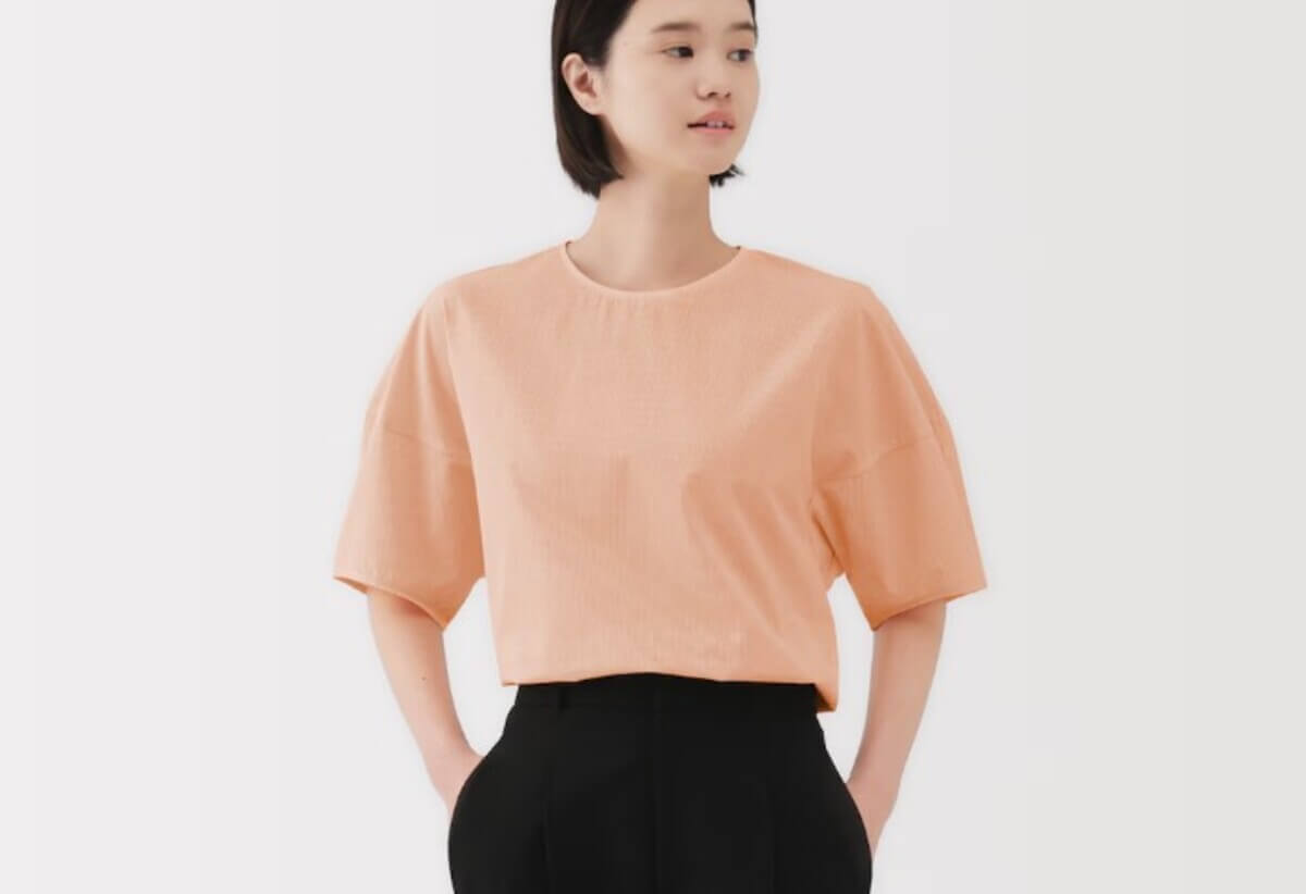 無印良品　婦人　涼感　半袖ブラウス