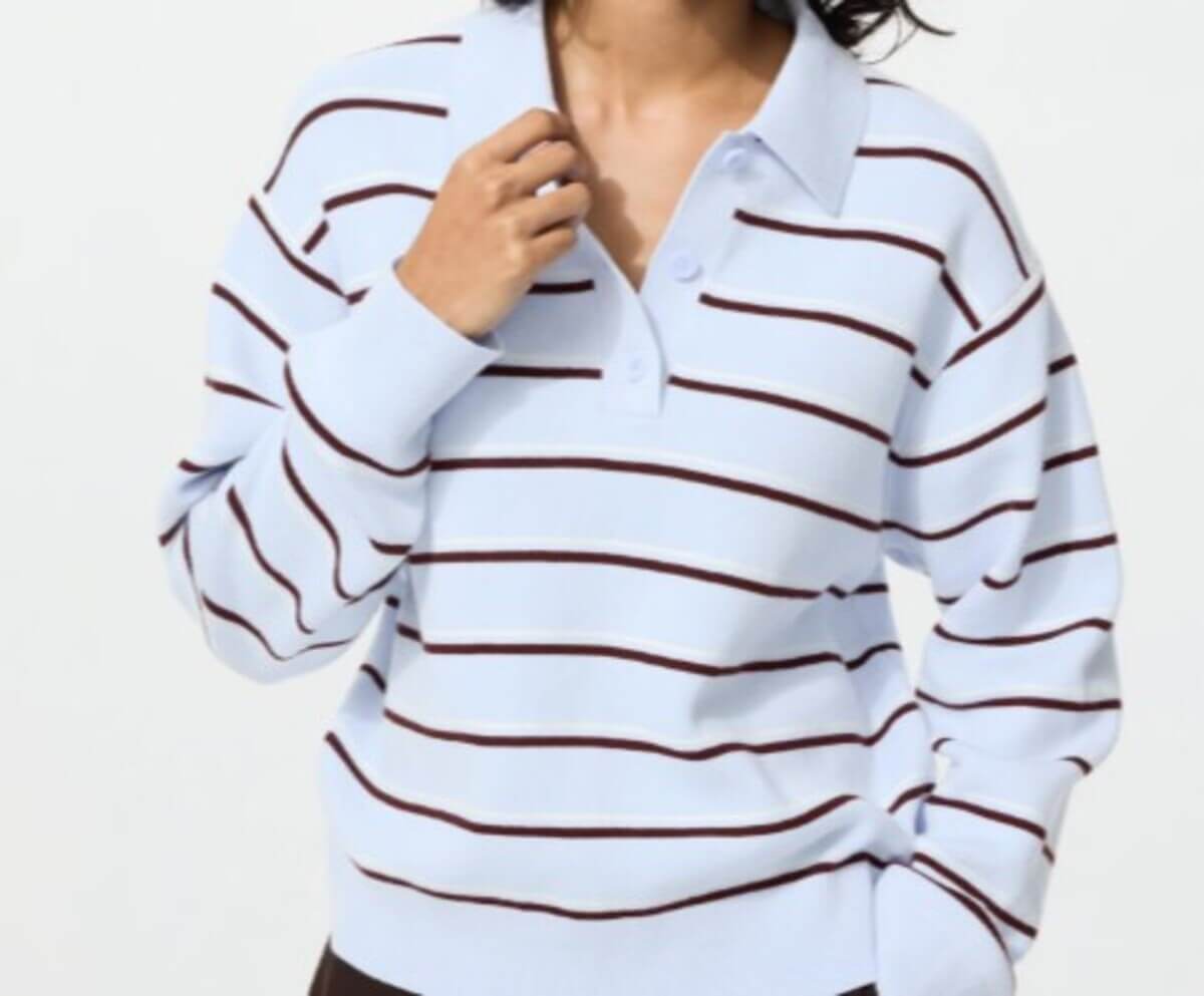 ユニクロ　スムースコットンポロセーター