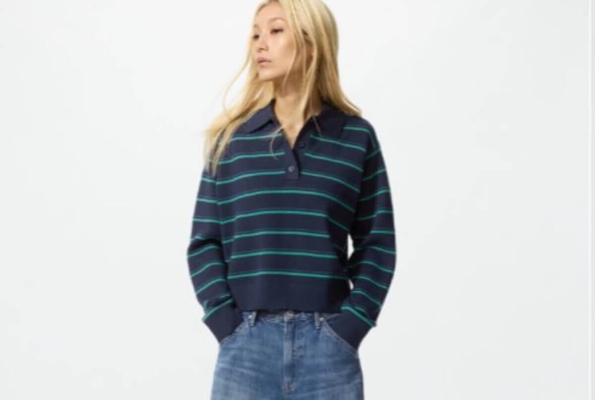 ユニクロ　スムースコットンポロセーター